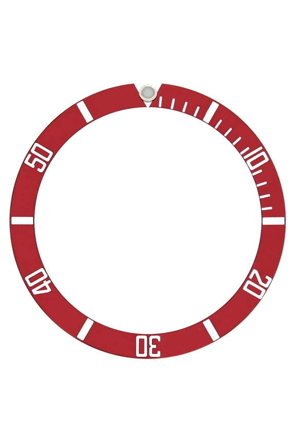 REPLACEMENT BEZEL INSERT RED FOR WATCH 37.60MM X 30.70MM
