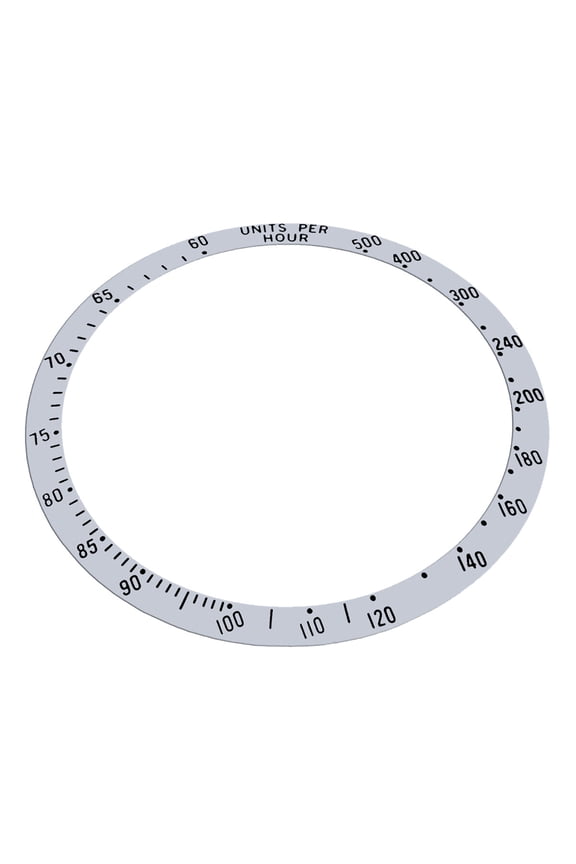 REPLACEMENT BEZEL INSERT SILVER FOR WATCH 39.50MM X 32.60MM