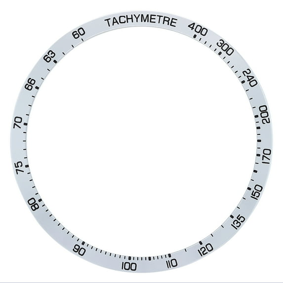 REPLACEMENT BEZEL INSERT SILVER FOR WATCH 42.80MM X 37.30MM
