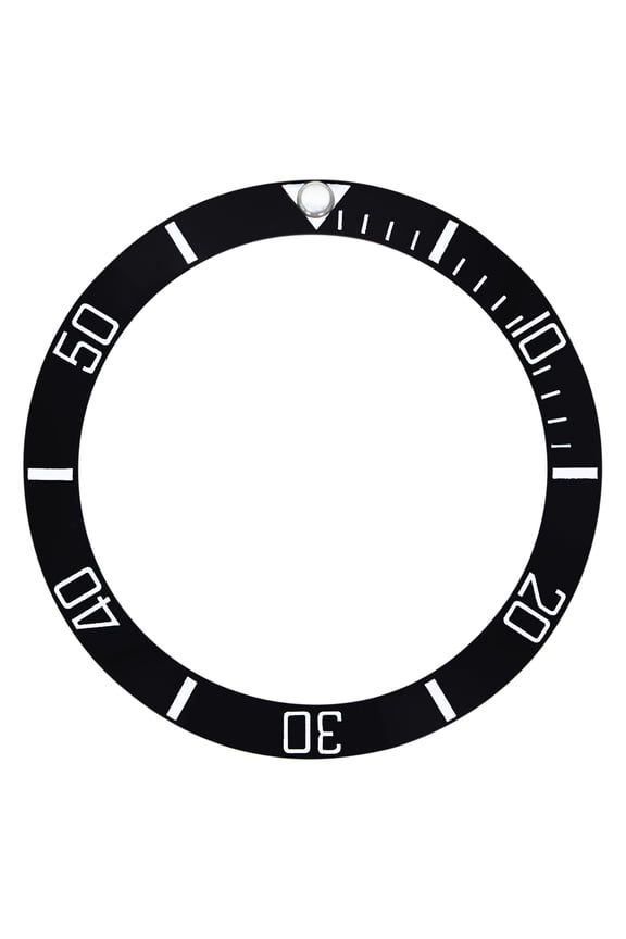 REPLACEMENT BLACK CERAMIC INSERT WITH ENGRAVED #'S FOR WATCH 40MM X 32MM