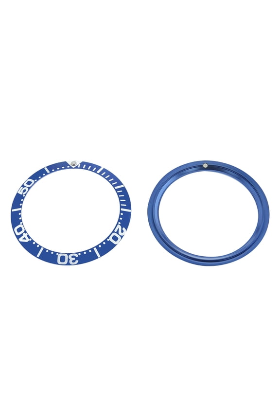 REPLACEMENT EZ SNAP IN BEZEL INSERT BLUE WITH LARGE NUMBERS 38.10MM X 30.50MM
