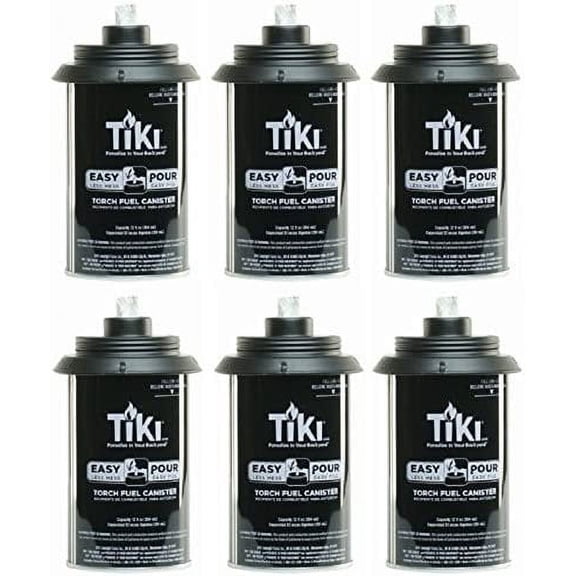TIKI Replacement Torch Canister - Metal Housing, Lamp Oil Fuel - Multicolor