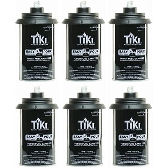 TIKI Replacement Torch Canister - Metal Housing, Lamp Oil Fuel - Multicolor