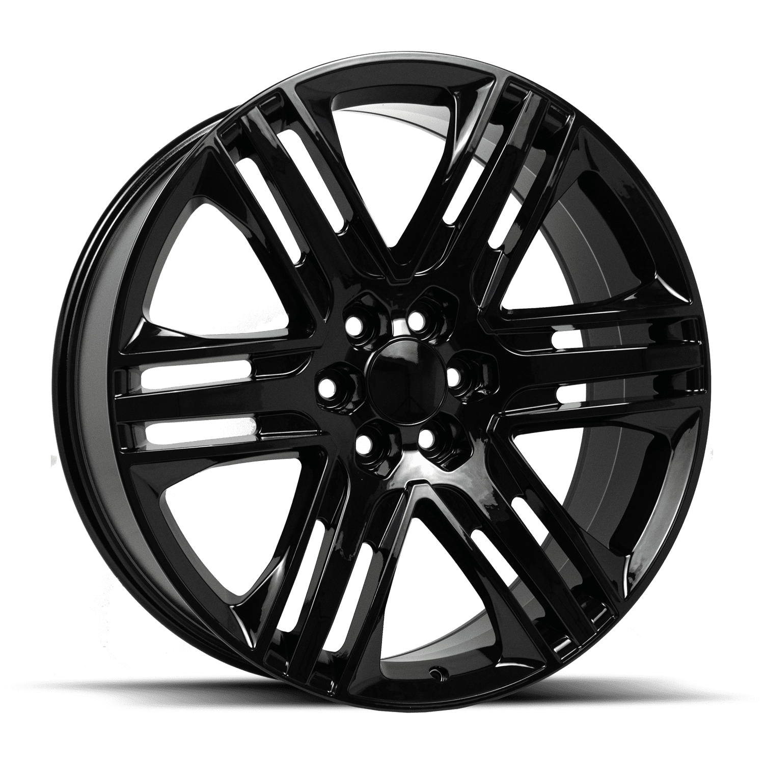 REPLICA 051 22X9 6X139.7 31ET 78.1CB Gloss Black Wheel