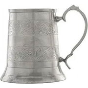 REPLICARTZUS Brass Glass Base Celtic Knots Beer Stein Mugs Brass Antique Fancy Style Brushed Nickel 16 Oz