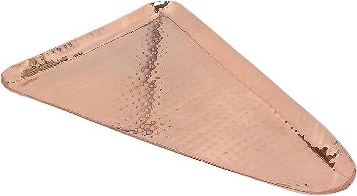 REPLICARTZUS Handmade Copper Plated Serving Hammered Rectangular Tray Antique Charger Platter