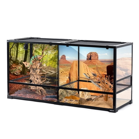 REPTI ZOO 90 Gallon Large Reptile Divider Terrarium