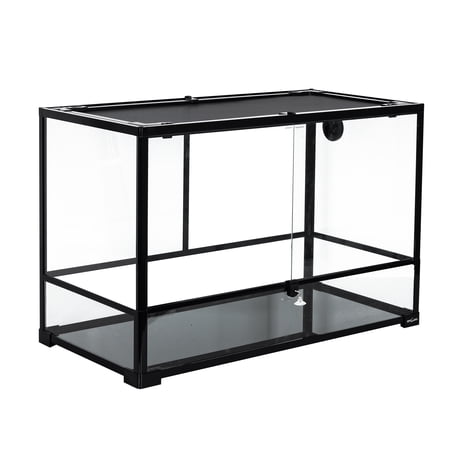 REPTIZOO Large 67 Gallon Knock Down Glass Habitat Terrarium, Double Hing Doors with Screen Ventilation