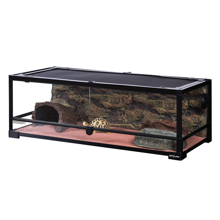 REPTI-ZOO Reptile Glass Terrarium with Double Hinge Door 36
