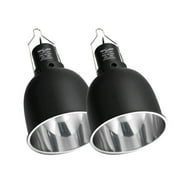 REPTIZOO Reptile Light Fixture 2 Packs 5.5 Inch Deep Dome Lamp Cap Lamp Fixture Optical Reflection Cover for Reptile Glass Terrariums