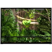 REPTI ZOO زجاج زواحف عمودي Terrarium ، 48 &times; 18 &times; 36 زجاج مقسى غابة مطيرة زواحف Terrarium