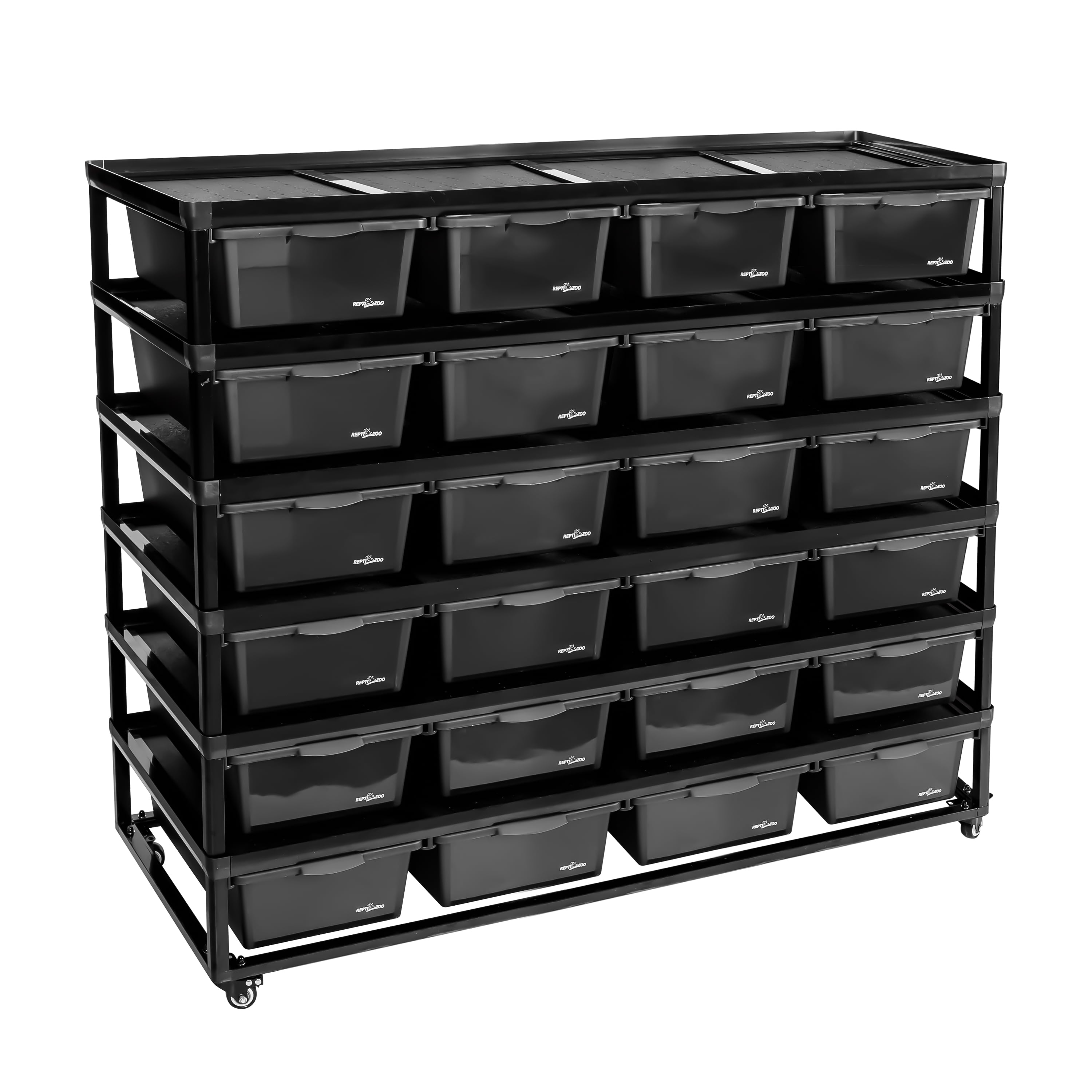 REPTIZOO 6Layer Aluminum Stackable Breeding Rack, Heating Pad and