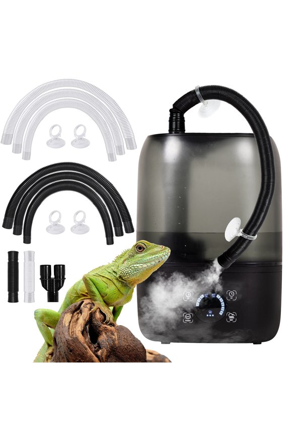 REPTIZOO Digital Reptile Timming Humidifier Fogger, Automatic Adjustable Terrarium Humidifier,4 Liter Tank
