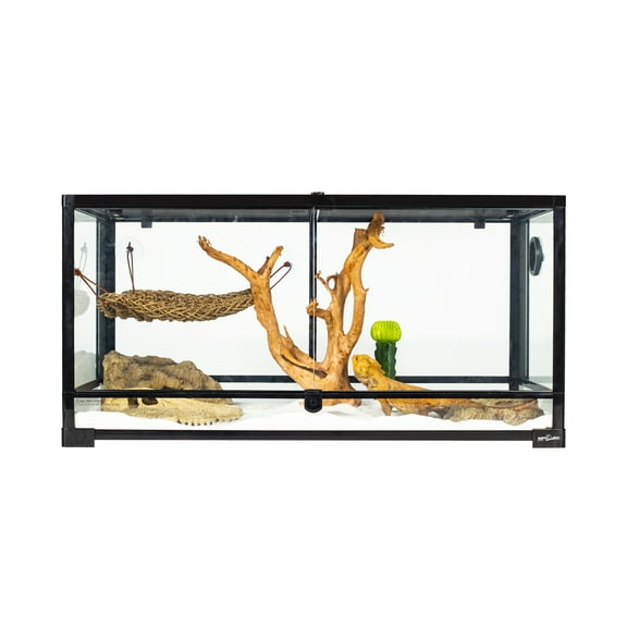 REPTIZOO Reptile Glass Deep Terrarium with Double Hinge Door 36" x 24" x 18"67 Gallon)