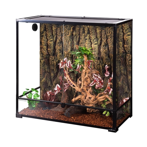 REPTIZOO Reptile Glass Extra-tall Terrarium with Double Hinge Door 36" x 18" x 36"(100 Gallon)