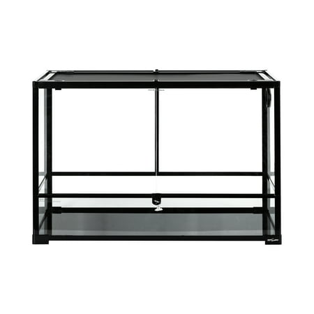 REPTIZOO Reptile Glass Terrarium, Double Hing Doors with Screen Ventilation Knock Down Terrarium 36"×18"×24"