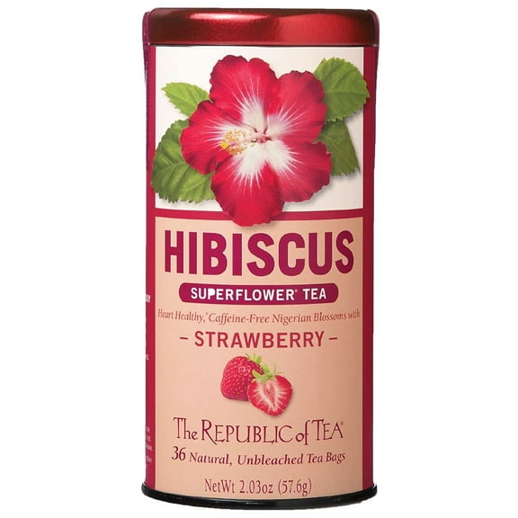 REPUBLIC OF TEA Strawberry Hibiscus Tea, 36 CT