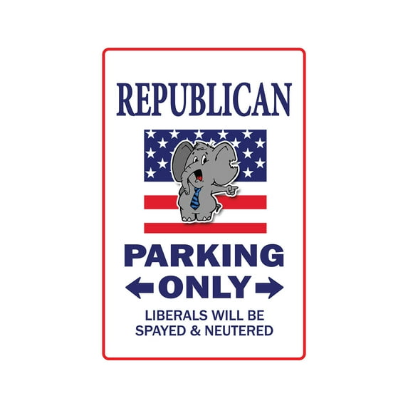 REPUBLICAN Parking Aluminum Sign conservative Romney politics congress | Indoor/Outdoor | 18" Tall
