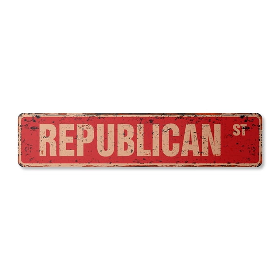 REPUBLICAN Vintage Aluminum Street Sign party supporter GOP Romney election rustic metal tin | Indoor/Outdoor | Â 18" Wide