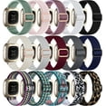 thumbnail image 1 of REQO 15 Pack Elastic Bands Compatible with Fitbit Sense & Versa Bands, Comfortable Nylon Solo Loop Replacement Strap for Women & Men, 1 of 9