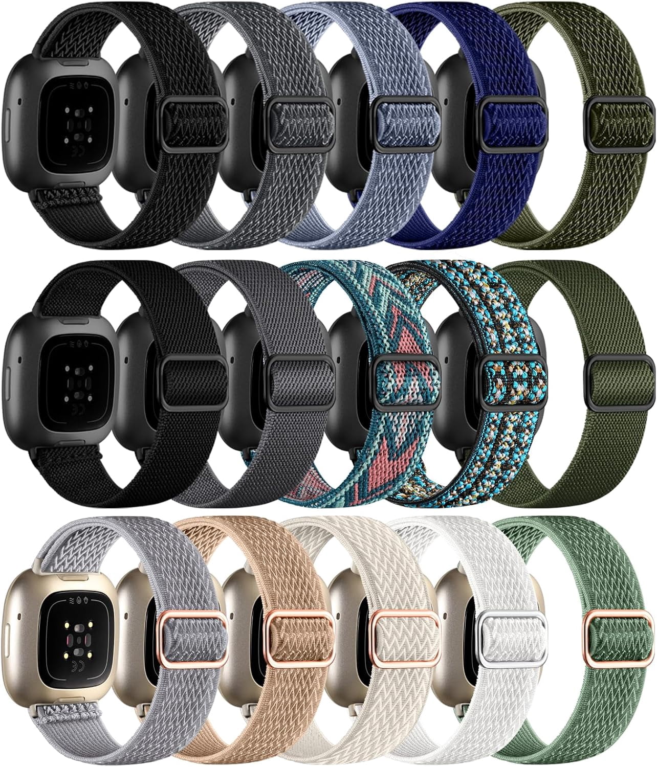 Fitbit Sense/Versa 15 bands Thin Fitbit Band Versa Bands For Women Bling Thin Band For  main image 3