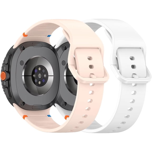 REQO 2 Pack Bands Compatible with Samsung Galaxy Watch 8 Band 40mm 44mm, Watch 8 Classic/Watch Ultra 2 (2025) Silicone Bands, Soft Sport Strap Replacement for Galaxy Watch 8 2025