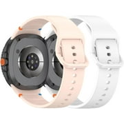 REQO 2 Pack Bands Compatible with Samsung Galaxy Watch 8 Band 40mm 44mm, Watch 8 Classic/Watch Ultra 2 2025 Silicone Bands, Soft Sport Strap Replacement for Galaxy Watch 8 2025