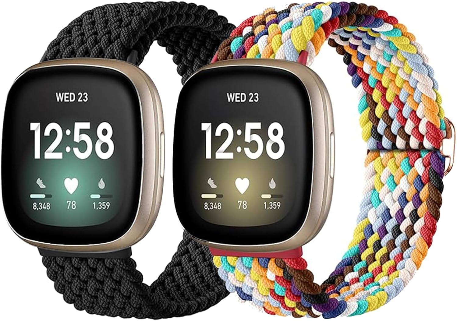 【中古】Fitbit versa  ブラック Fitbit Versa 1st Gen Smart Watch w/ Charging Cradle and