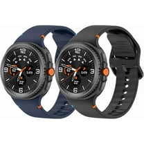 REQO 2Pcs Soft Silicone Bands Sports Strap Fit for Samsung Galaxy Watch8 Classic,Waterproof Adjustable Breathable Women Men Bracelet Strap Wristbands Fit for Galaxy Watch 8 40MM 44MM