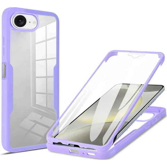 REQO for Apple iPhone 16e 2025 Clear Case with Screen Protector, Dual Layer Full Body Shockproof Dustproof All-Inclusive Cover Case for Apple iPhone 16e