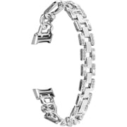REQO Bling Bands Compatible with Fitbit Luxe Watch, Shinny Metal Bracelet Straps Luxurious Rhinestone Replacement Wristband