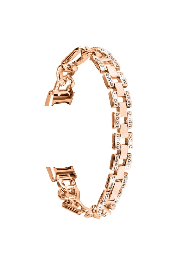 Bling Bands Compatible with Fitbit Luxe Watch, Shinny Metal Bracelet Straps Luxurious Rhinestone Replacement Wristband