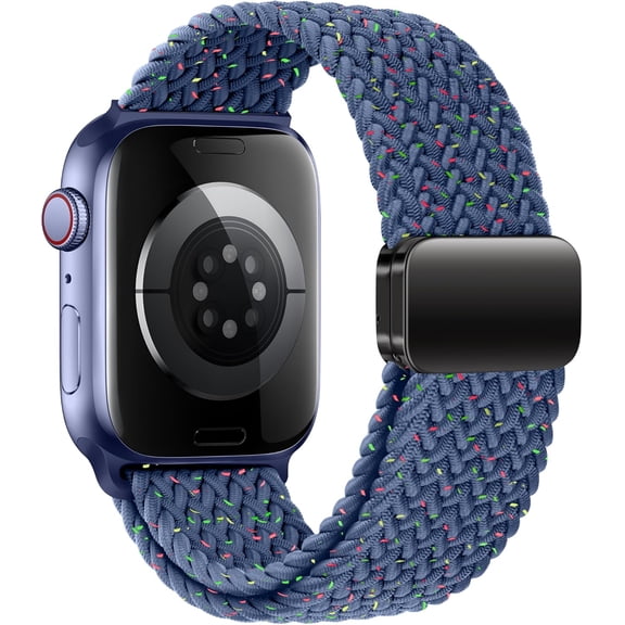 REQO Braided Bands With Magnetic Clasp Compatible with Apple Watch Band 38mm 40mm 41mm 42mm 44mm 45mm 46mm 49mm；Soft Nylon Sport Loop Strap for iWatch Series Ultra 2&1 10 9 8 7 6 SE 5 4 3 Women Men