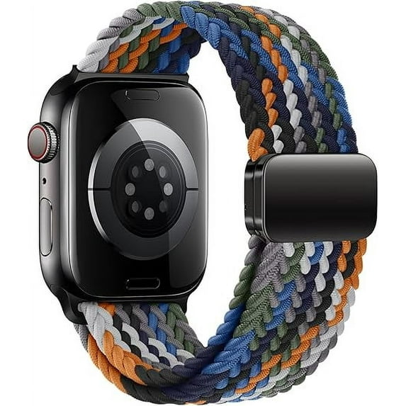 REQO Braided Bands With Magnetic Clasp Compatible with Apple Watch Band 38mm 40mm 41mm 42mm 44mm 45mm 46mm 49mm;Soft Nylon Sport Loop Strap for iWatch Series Ultra 2&1 10 9 8 7 6 SE 5 4 3 Women Men