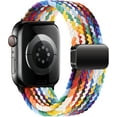 thumbnail image 1 of REQO Braided Bands With Magnetic Clasp Compatible with Apple Watch Band 38mm 40mm 41mm 42mm 44mm 45mm 46mm 49mm；Soft Nylon Sport Loop Strap for iWatch Series Ultra 2&1 10 9 8 7 6 SE 5 4 3 Women Men, 1 of 7