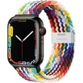 thumbnail image 1 of REQO Braided Nylon Bands for Apple Watch Band 40mm 44mm 45mm 41mm iWatch Ultra/Ultra 2  49mm 38mm 42mm Women Men,Elastics Replacement Wristband Breathable Strap for Apple watch Series 9 8 7 6 5 4 3 2, 1 of 6