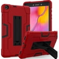 thumbnail image 1 of REQO Case for 8.0 inch Samsung Galaxy Tab A 2019 (SM-T290/T295), Slim Heavy Duty Shockproof Rugged Protective Case with Kickstand for 8.0 Galaxy Tab A Cover 2019 Without S Pen for Kids (Red+Black), 1 of 9