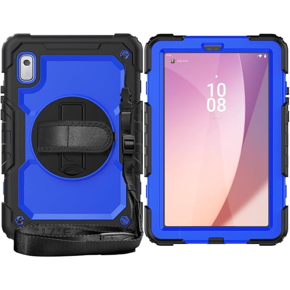 REQO Case Compatible with Lenovo Tab M9 9.0 inch (TB-310FU,2023 Released) with Screen Protector Military Grade Shockproof Rugged Case W/Stand Hand Strap Shoulder Strap