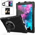 thumbnail image 1 of REQO Case Compatible with Microsoft Surface Pro 7 Plus/Pro 7 / Pro 6 / Pro 5 / Pro 4:with Pen Holder Portable Hybrid Shock-Proof Cover Rotatable Hook&Loop Handle, Shoulder Strap, 1 of 7