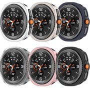 REQO Case Compatible with Samsung Galaxy Watch 8 Classic Watch PC Slim Case Cover [Plating Metal Color Frame] Shell Protective Cover