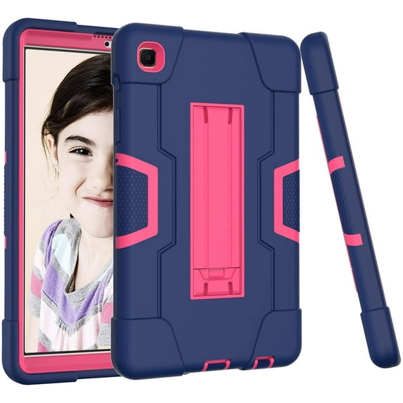 REQO Case for Galaxy Tab A7 Lite 8.7 Case, Heavy Duty Rugged Full-Body Hybrid Shockproof Drop Protection Cover for Samsung Galaxy Tab A7 Lite 8.7 2021 Model SM-T220 / SM- T225 (5-NavyBlue+RoseRed)