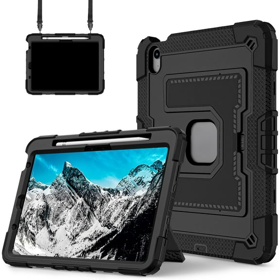 REQO Case Suitable for iPad Air 11 (M3 2025 / M2 2024) iPad Air 4 & 5 10.9 Inch - Fully-Body Rugged Heavy Duty Shockproof Protective Case with Built-in Kickstand