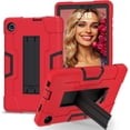 thumbnail image 1 of REQO Case for TCL Tab 8 LE Case,TCL Tab 8 LE Tablet Case with Kickstand,3 Layer Rugged Military Grade Shockproof Kids Case for TCL Tab 8LE 9137W / TCL Tab 8 WiFi 9132X-Red+Black, 1 of 7