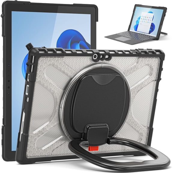 REQO Case for Microsoft Surface Pro 7 / Pro 6 / Pro 5 / Pro 4: with Kickstand Heavy Duty Shockproof, Compatible with Type Cover Keyboard