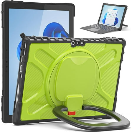 REQO Case for Microsoft Surface Pro 7 / Pro 6 / Pro 5 / Pro 4: with Kickstand Heavy Duty Shockproof, Compatible with Type Cover Keyboard