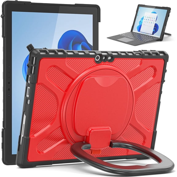 REQO Case for Microsoft Surface Pro 7 / Pro 6 / Pro 5 / Pro 4: with Kickstand Heavy Duty Shockproof, Compatible with Type Cover Keyboard