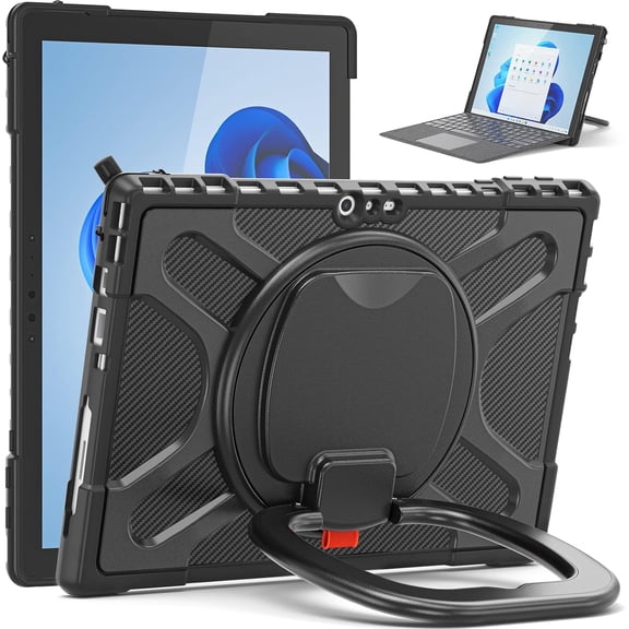 REQO Case for Microsoft Surface Pro 7 / Pro 6 / Pro 5 / Pro 4: with Kickstand Heavy Duty Shockproof, Compatible with Type Cover Keyboard