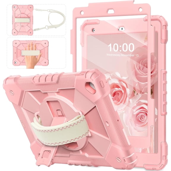 REQO Case for iPad 9th/ 8th/ 7th Generation Case 10.2 Inch ,Heavy Duty Shockproof iPad 10.2 Case 2021/2020/ 2019 with 360°Rotatable Hand/Shoulder Strap,iPad Case 9th Generation