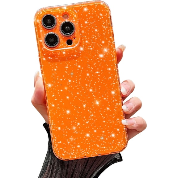 REQO Case for iPhone 13 Pro Max,Super Cute Vibrant Neon Glitter Shiny Bling Sparkly Glossy Girly Case,Shockproof Slim Camera Protection for iPhone 13 Pro Max 6.7 Inch
