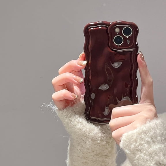 REQO Case for iPhone 15 Plus,3D Meteorite Bubble Pattern Electroplate Plating Glitter Curly Wavy Frame Glossy Case,Soft TPU Shockproof for iPhone 15 Plus 6.7 Inch